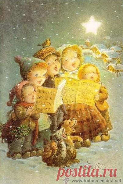 Немного винтажных картинок. Рождество.