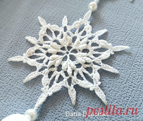 Снежинка СХЕМА - Snowflake FREE PATTERN - Daria Dubchak - Дарья Дубчак | Boosty