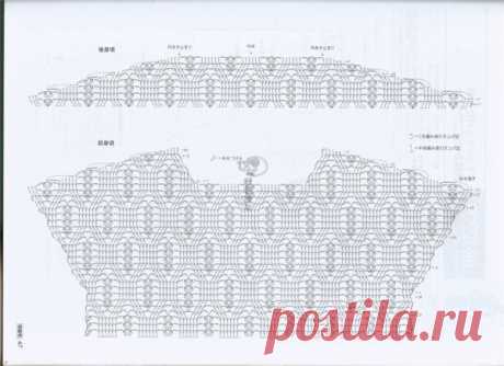 Летний топ крючком узором "колоски". Схема вязания летнего топа крючком | Я Хозяйка