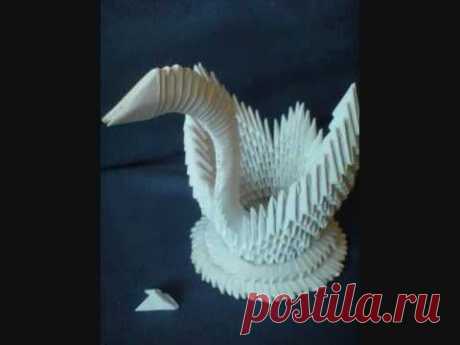 ▶ How to make a 3D Origami Swan (Tutorial by KleinerChaotBerlin) - YouTube