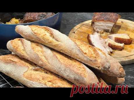 Брюшко из дровяной печки/Французский Багет и Сливовка/Услада для глаз и живота😉В гостях у Элины❤️