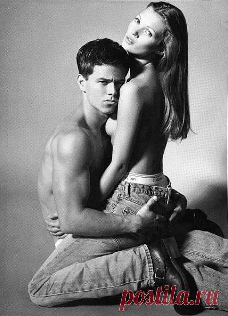 Марк Уолберг и Кейт Мосс в рекламной кампании от Calvin Klein, 1992. / Путь моды