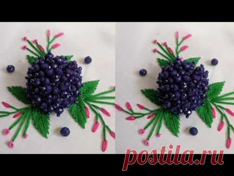 2020 New Hand Embroidery 3d flower design tutorial | Very Easy Hand Embroidery : Stump Work Design