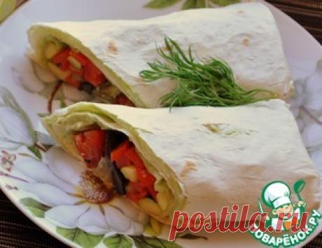 Лаваш с овощной начинкой и кремом из тофу - кулинарный рецепт