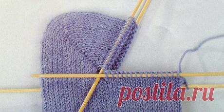 Варианты пяточек для вязанных носочков.