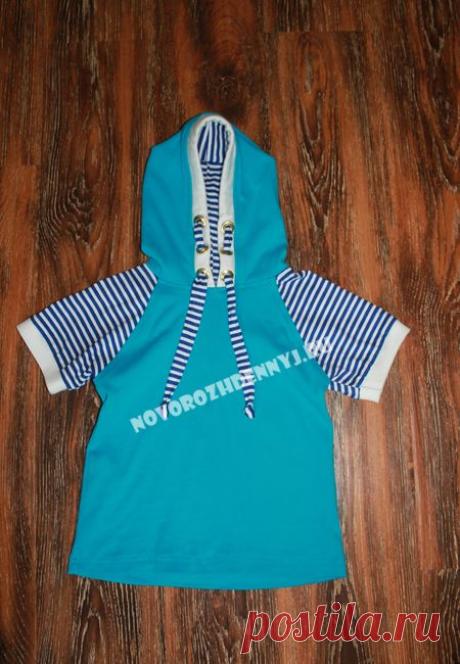 Детская футболка с капюшоном, выкройка и как сшить. Мастер класс с фото | Уход за новорожденным