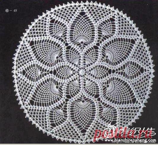 4 ажурные салфетки.