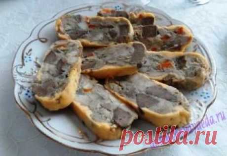 куриный рулет с печенью и яблоками | Домашняя еда