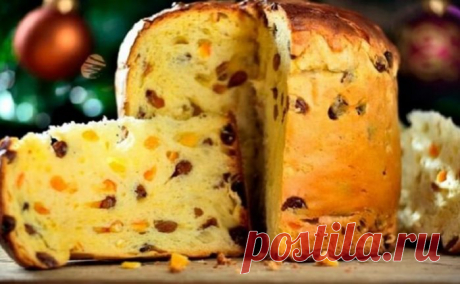 Итальянский пасхальный кекс Панеттоне (быстрый рецепт).
