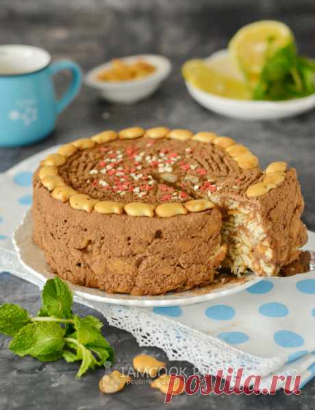 Самый вкусный тортик без выпечки из печенья "Рыбки" со сметаной