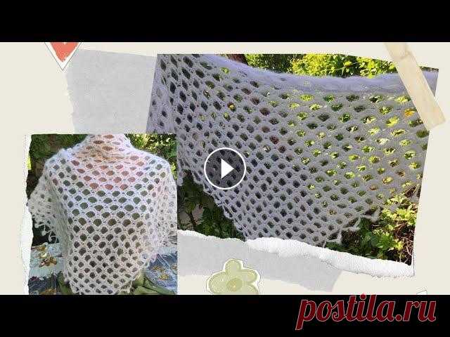 МК. Красивая косынка(шаль) крючком необычным узором ТАК ЖЕ ПОДПИСЫВАЙСЯ: ►Мой Вышивальный Канал на Яндекс Дзен - Мой Вязальный Канал на Яндекс Дзен - Мой второй Канал - Копилка узоров крючком -...