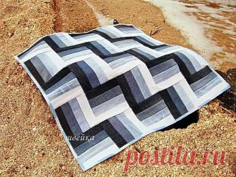 Как сшить коврики из старых джинсов.