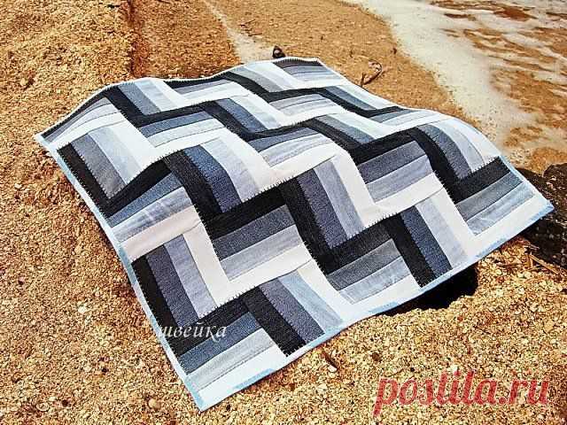 Как сшить коврики из старых джинсов.