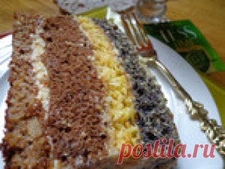 ПЛЯЦОК горіхово-шоколадний-бісквітно-маковий