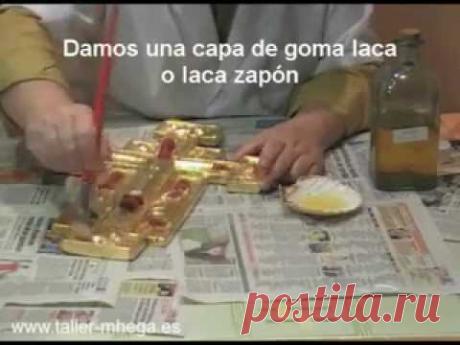 Золочение и роспись креста - 2.flv