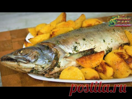 Горбуша запеченная в духовке будет сочная и очень вкусная, если приготовите рыбу ТАК!