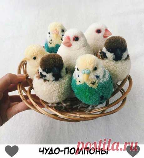 Пасхальные помпоны птицы и яйца diy Модная одежда и дизайн интерьера своими руками