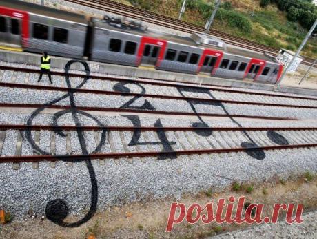 Искусство на рельсах от португальского художника Artur Bordalo / Удивительное искусство