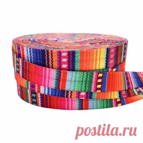 159р-Лента с принтом в полоску Aztec, 5 ярдов, эластичная лента с геометрическим рисунком, головной убор для вечерние, подарочная упаковка, аксессуары для шитья и домашнего декора | Дом и сад | АлиЭкспресс
