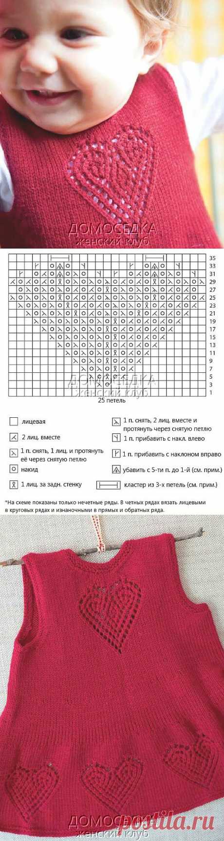 Вязаное платье для малышки