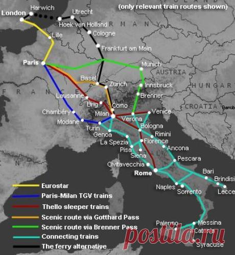 How to travel by train from London to Italy | Venice, Florence, Rome &amp; other cities- interesting!  |  Pinterest: инструмент для поиска и хранения интересных идей