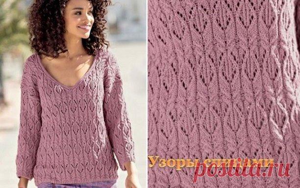 Узор (6) | Рельефные узоры
#рельефные_узоры 
Узор с четко выраженным структурным рисунком. Не смотря на то, что в схеме вязания есть накиды, особой роли они не играют. То есть модель не будет выглядеть слишком 