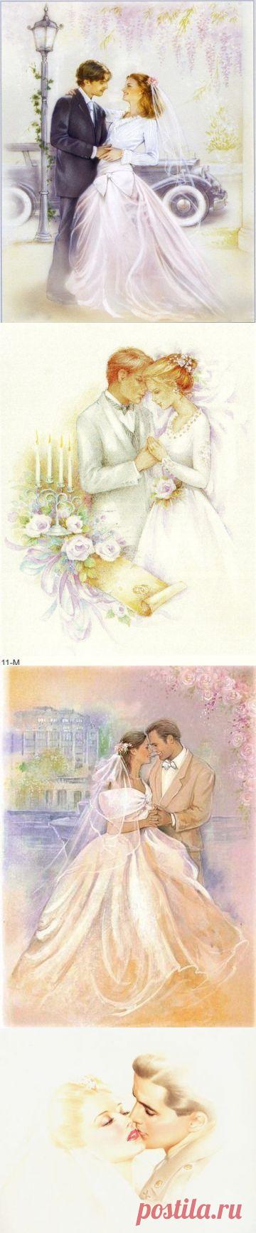 Свадебные картинки для декупажа / Декупаж / Картинки для декупажа