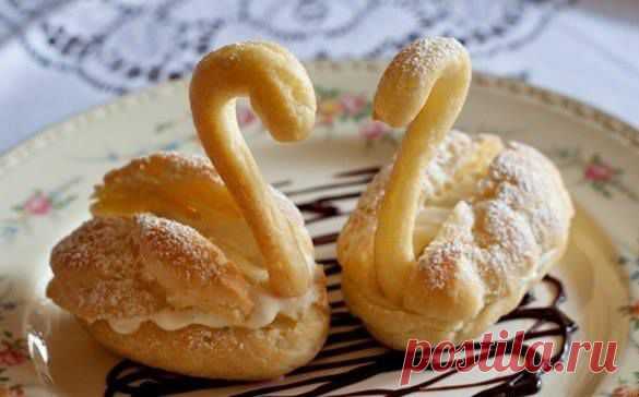 Заварные лебеди с кремом
