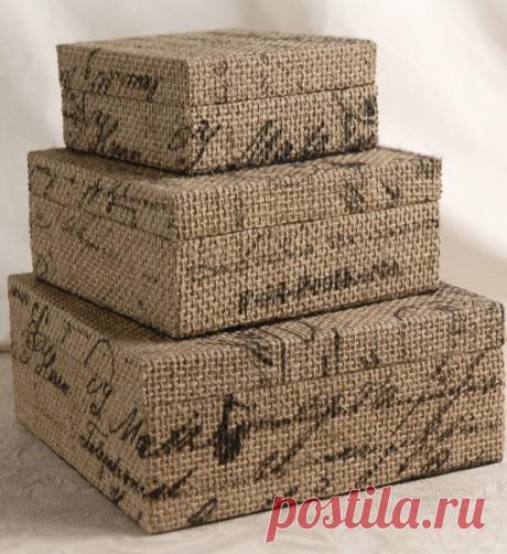 Красивый домашний декор из мешковины