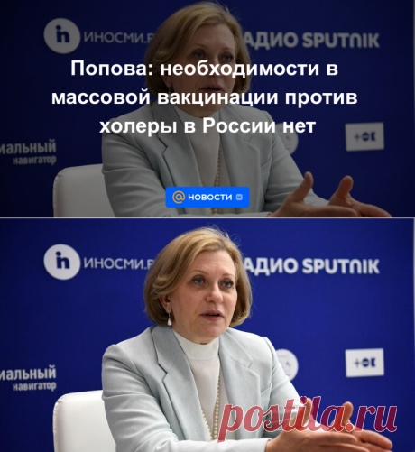 11-7-22-Попова: необходимости в массовой вакцинации против холеры в России нет - Новости Mail.ru