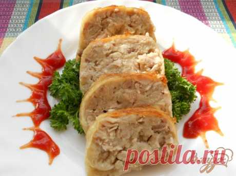 Куриный мини-рулет - пошаговый рецепт с фото