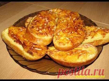 Супер гренки к завтраку - с сосисками и сыром