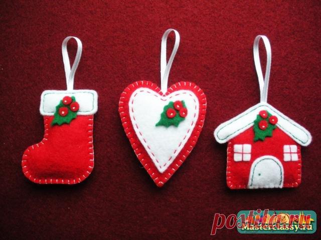 Рождественские поделки из фетра своими руками. Мастер класс с пошаговыми фото