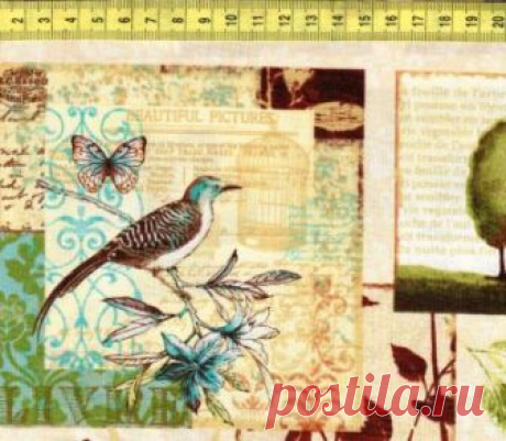 Квадраты с лесными сюжетами 1409-274W - Лесные прогулки &lt;- WILMINGTON PRINTS &lt;- Ткани - Каталог | StitchCraft