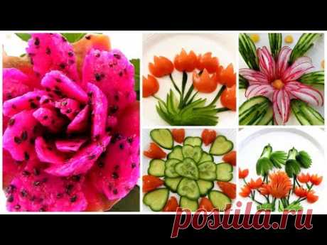 10 Super Salad Decoration Ideas - Vegetable Plate Decoration Garnish