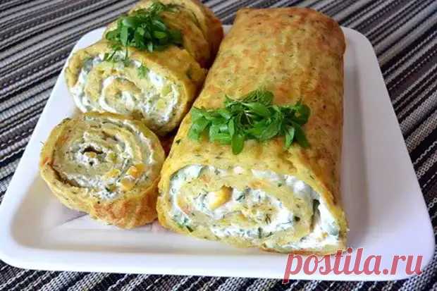 Вкусный рулет из кабачков - Четыре вкуса - Медиаплатформа МирТесен