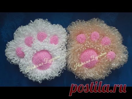 Мочалка&quot;Кошечкины лапки&quot;!Крючком! Подробный МК Натальи Букриной.