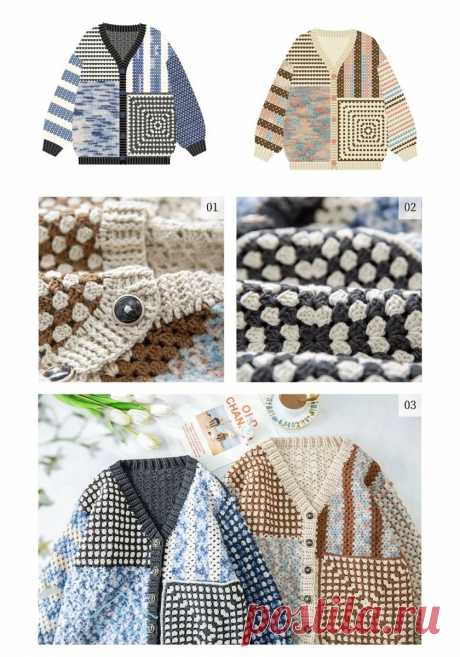Женские жакеты крючком со схемами | Вязание. Творчество. Кулинария | Дзен