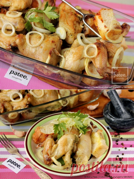 Потрясающе вкусная курица, запеченная с хлебом