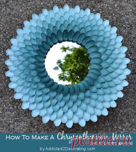 How to Make A Decorative Chrysanthemum Mirror - Addicted 2 Decorating®