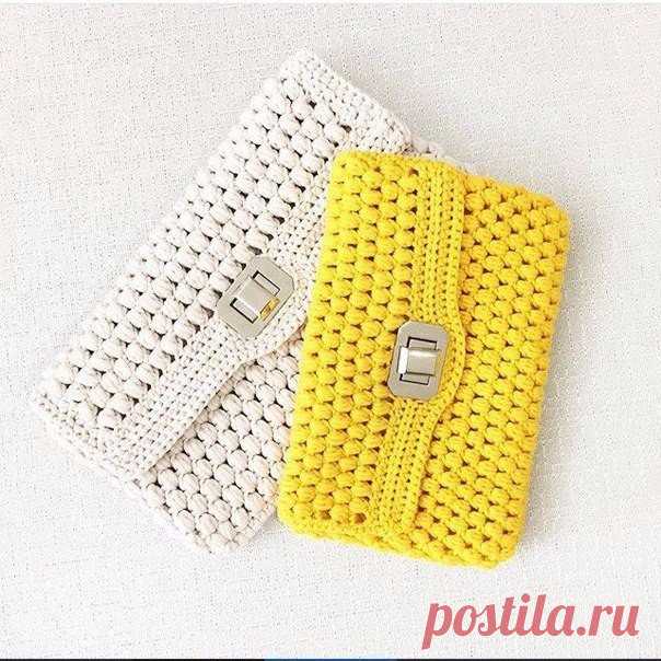 Сумочка-клатч пышными столбиками своими руками.