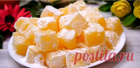 Конфеты к чаю "Рахат Лукум", не зря говорят, чем проще тем вкуснее. Получается ГОРА конфет за 15 минут