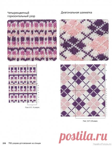 Вязаные проекты в книге «750 узоров для вязания на спицах». Продолжение 1 | Журналы