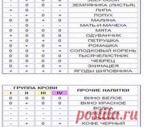 Правильное питание по группам крови - Полезные советы красоты