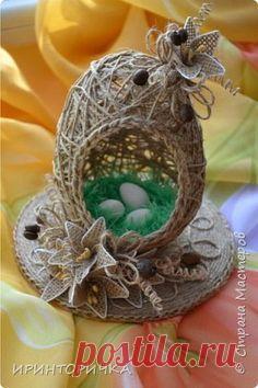 Поделка изделие Пасха Моделирование конструирование В Светлый праздник Святой Пасхи Шпагат фото 1