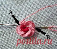 Cast-On Stitch Rose