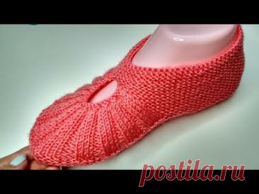 Следки спицами. Очень простые следки на двух спицах