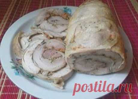 Куриный рулет в духовке