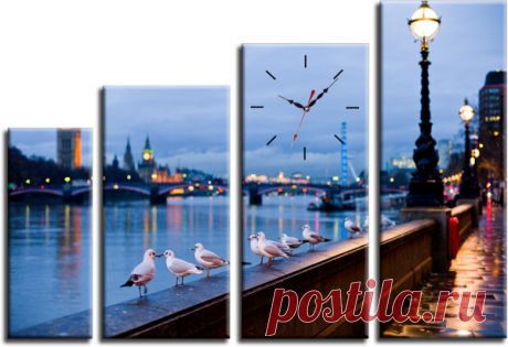 Картины с часами