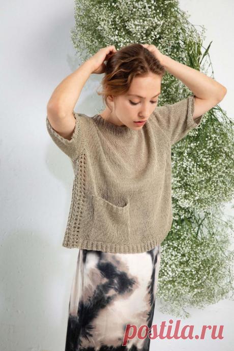 Пуловер с коротким рукавом